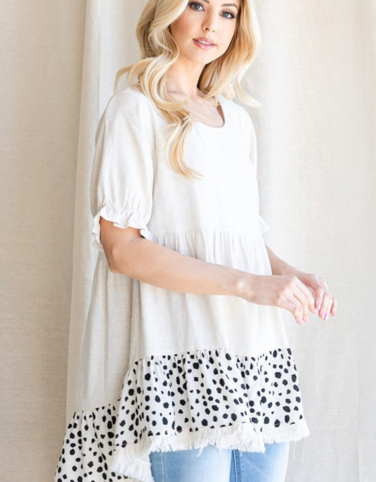 Dalmation Baby Doll Top